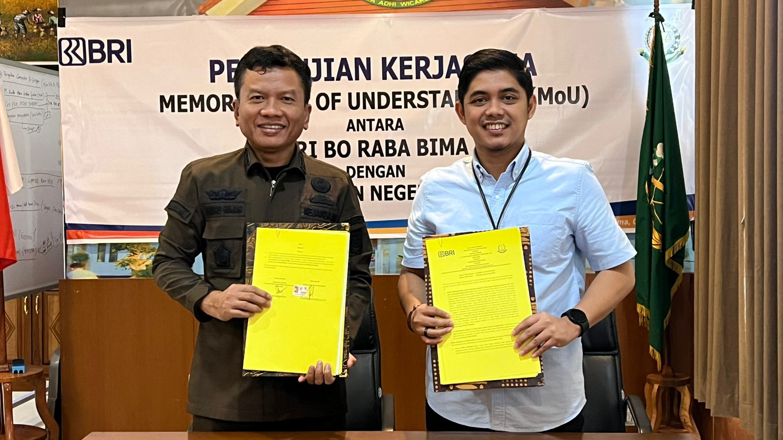 PENANDATANGANAN PERJANJIAN KERJASAMA MOU (MEMORANDUM OF UNDERSTANDING) KEJAKSAAN NEGERI BIMA DENGAN PT. BANK RAKYAT INDONESIA (PERSERO) RABA BIMA